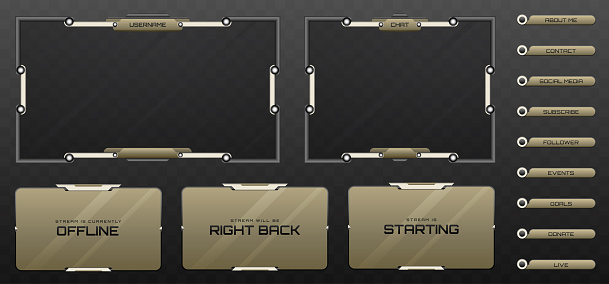 Frame Screen Camera Stream Overlay Webcam Screen Frame And Stream Alert Gui Panels In ...