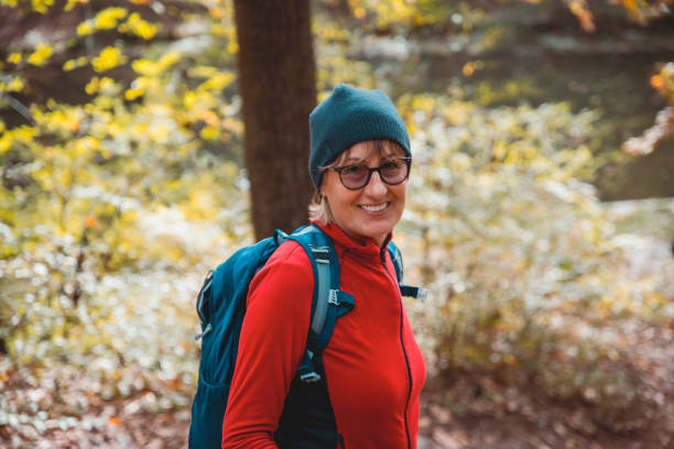 istock Active Senior Woman on hiking 2178854345