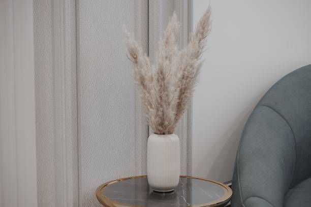 istock Minimalist Vase with Pampas Grass on Marble Side Table 2178857698