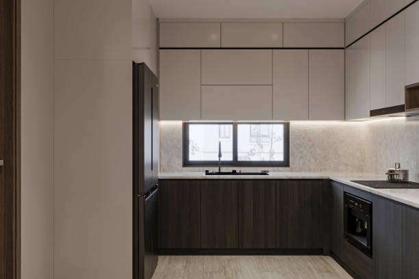 istock Sleek Modern Kitchen with Large Window and Minimalist Design 2178858005