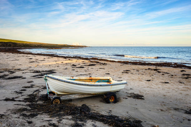 istock Old Rowing Boat on Low Newton Beach 2178861633