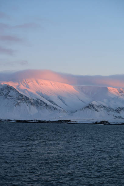 istock Sunrise  Boat Trip in Iceland with Snow Covered Mountain Background 2178863225