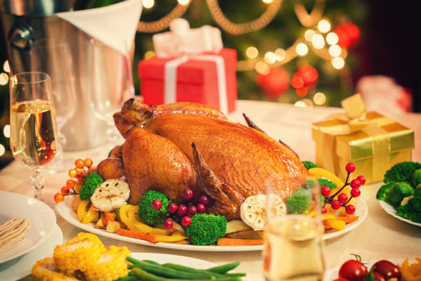 istock Stuffed turkey at a traditional Christmas dinner 2178864481