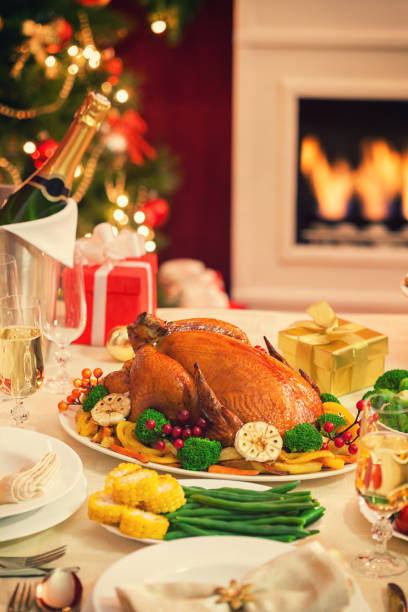 istock Stuffed turkey at a traditional Christmas dinner 2178864514