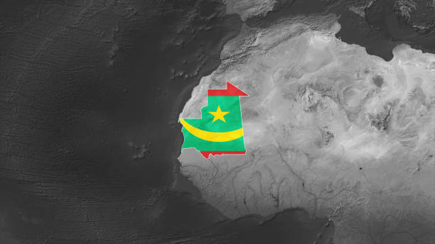 istock World Map with Mauritania Flag Overlay 2178867423