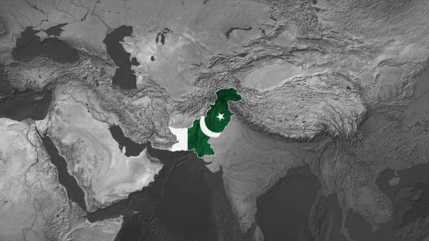 istock World Map with Pakistan Flag Overlay 2178867579