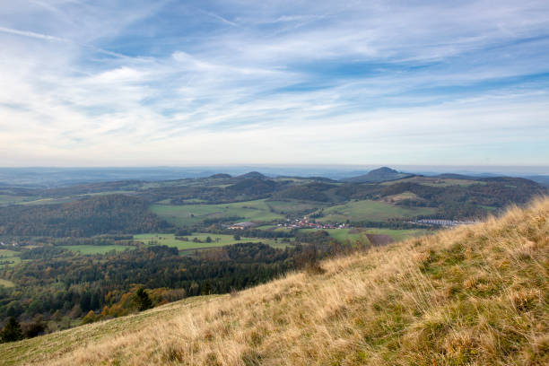 View from Pferdskopf, Rhoen - low mountain landscape