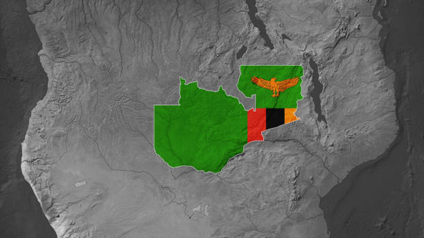 istock World Map with Zambia Flag Overlay 2178867985