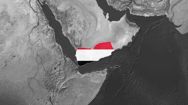 istock World Map with Yemen Flag Overlay 2178868006