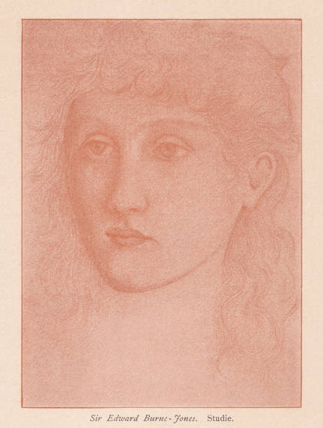 istock Study of a woman's face, drawn by Burne-Jones, halftone print, 1895 2178869159