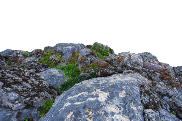 istock Blue Mountain Peak: Isolated rock formation with a blue-grey hue, rugged texture, and natural rock formations.  A symbol of strength, resilience, and the beauty of nature. 2178876248