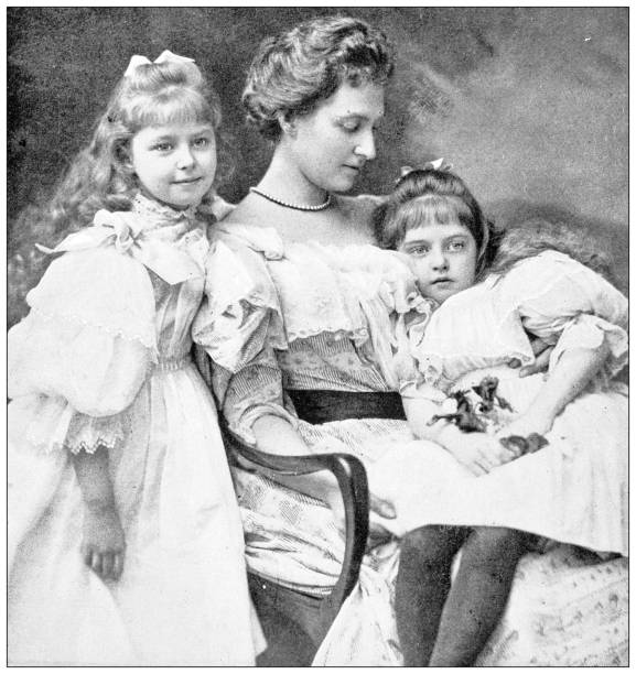 istock Antique image: Baroness Hoyningen-Huene and children 2178877381