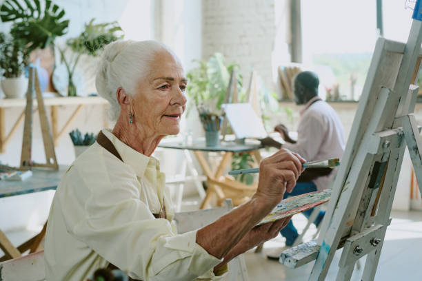 istock Refined Senior Woman in Drawing Studio 2178884068
