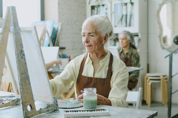 istock Retired Woman Visiting Art Therapy 2178884463
