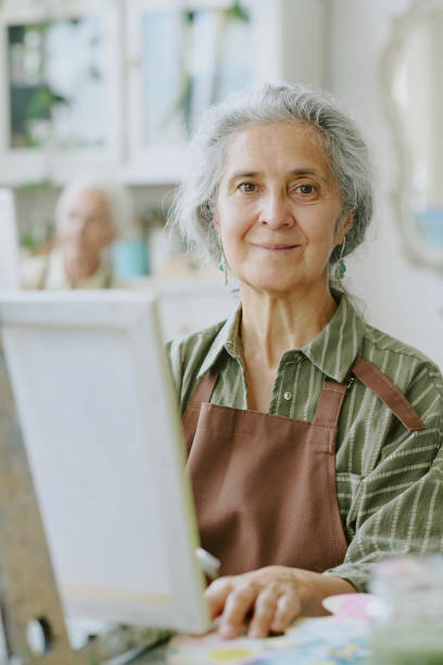 istock Retired Woman Enjoying Hobby 2178885878