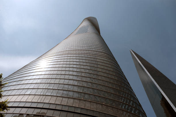 Shanghai, China. January 8, 2025. the panoramic view of the Shanghai Tower betrween the modern skyscrapers in the Pudong district of the city