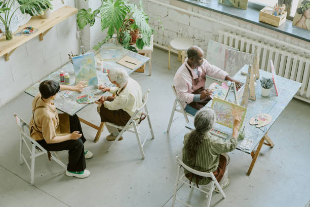 istock Drawing Studio Full of Senior People 2178886231