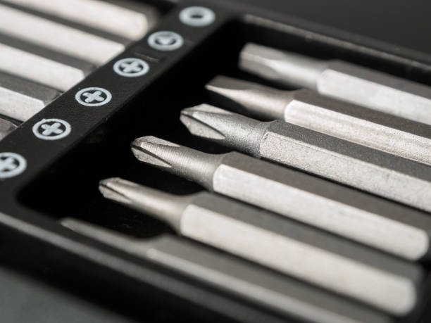 istock Close-up of various screwdriver heads (bits) ideal for repairing and assembling electronics and appliances 2178886934