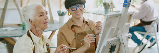 istock Header of Teacher and Student next to Canvas 2178888276