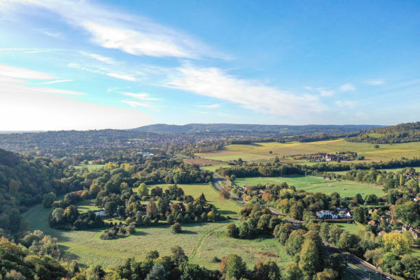 Autumn countryside view Surrey England