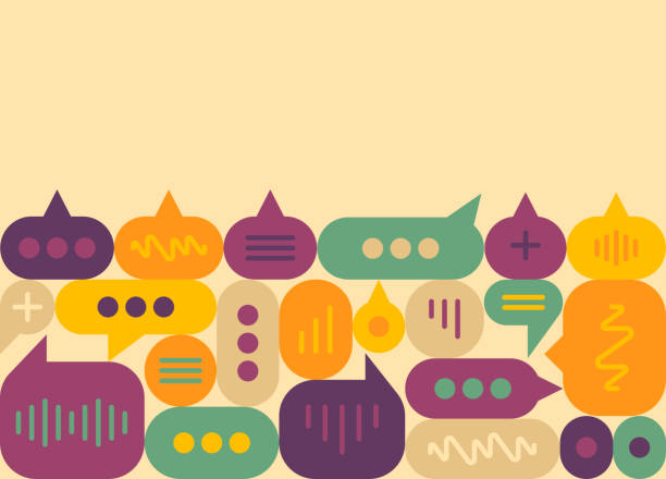 Speech Bubble Talking Chatting Quote Communication Abstract Background Frame Talking chatting speech bubble communication diversity politics polling survey quote modern abstract background. social inclusion stock illustrations