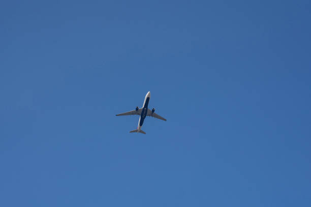 Netherlands, Sky, September 6th 2024 - An Delta  airplane from below with a lot of sky