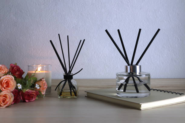 istock luxury aroma reed diffuser air freshener on table in nice bedroom 2178913180