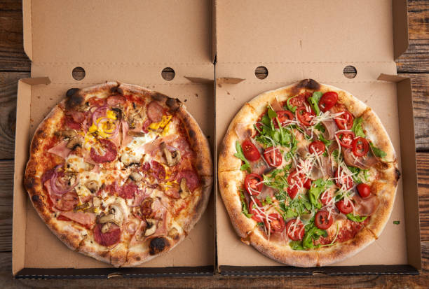 istock Whole pizza in a cardboard 2178914887