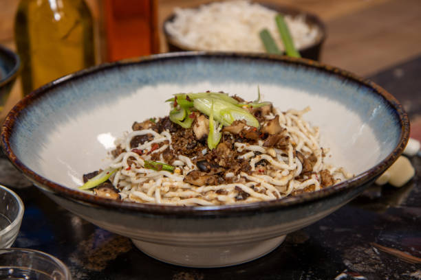 istock A bowl of spicy noodles placed on a kitchen table 2178924719