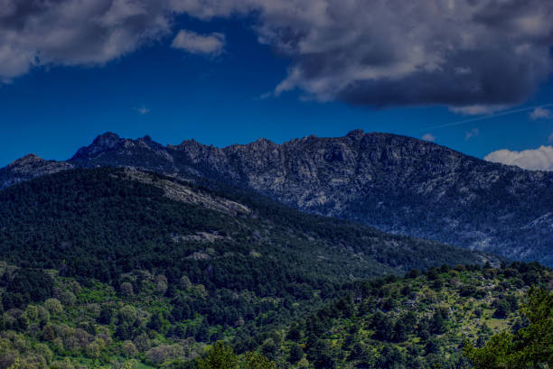 mountain landscape in summer on a sunny day in spain near madrid