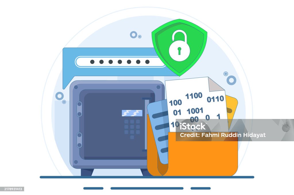 Concept Of Data Encryption Vault With Password Encryption Of Personal ...