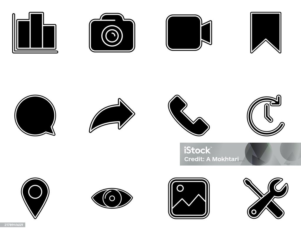 Visual Identity System Icon Essential Icons Visual Identity Of Social Networks Stock Illustration ...