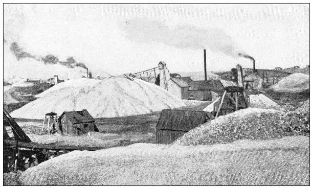 Antique image: Zinc-mining in the USA, Prosperity, Missouri