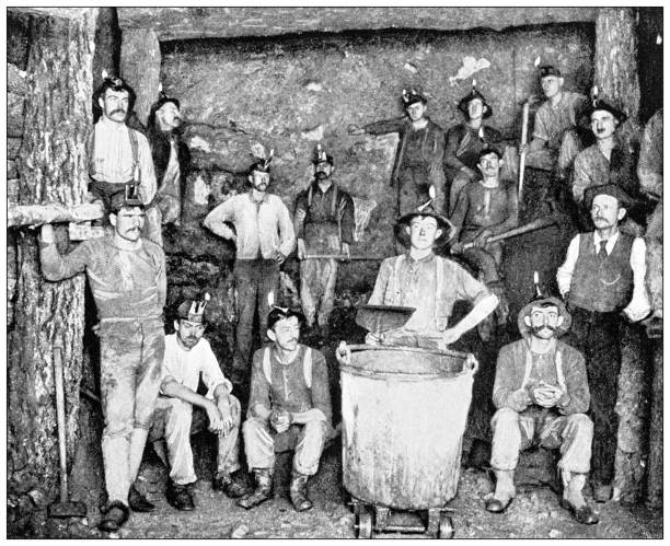 Antique image: Zinc-mining in the USA