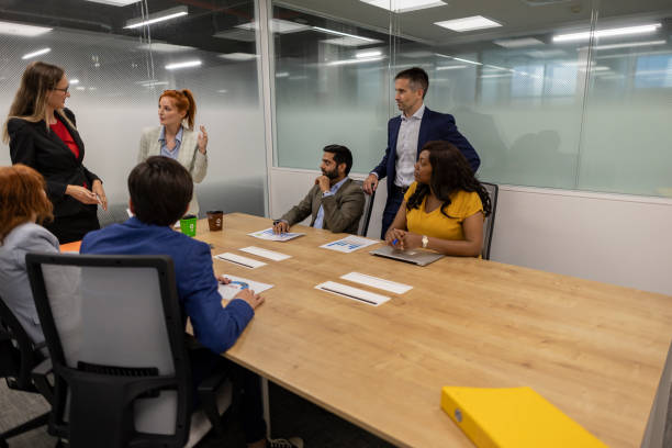 istock Diverse business team having a meeting in modern office 2178951419