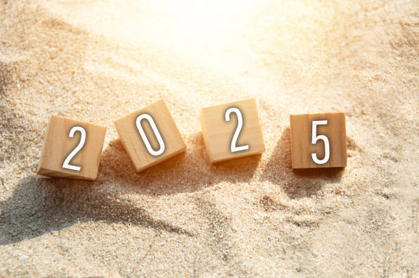 istock New Year 2025 concept, wooden blocks displaying the numbers 2025 2178953045