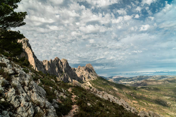 istock Panoramic view of a rocky mountain with some peaks 2178954619
