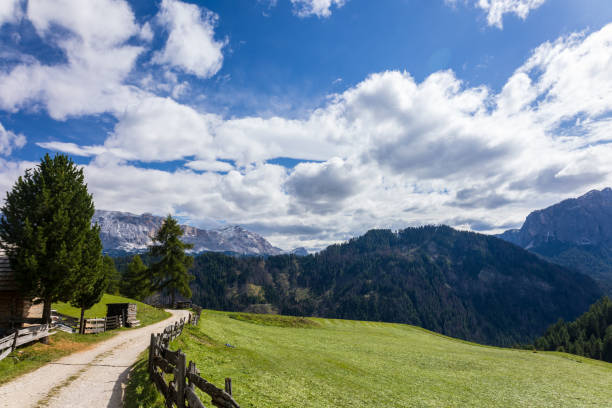 The mountains of Alta Badia, Trentino - Alto Adige, at the beginnin of autumn