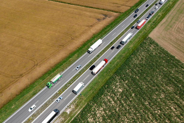 istock Traffic on highway in summer landscape 2178966516