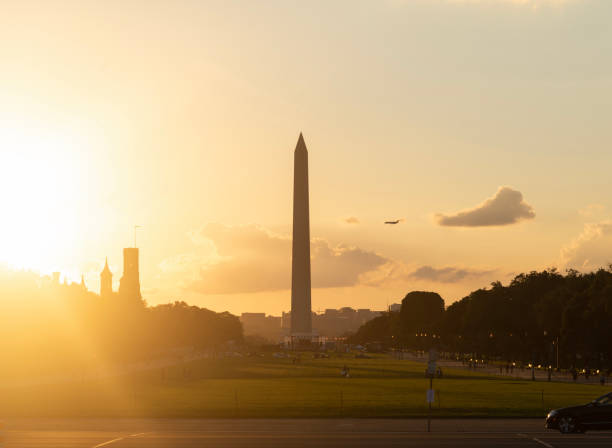 istock Washington Monument under a clear sky at sunset 2178979220