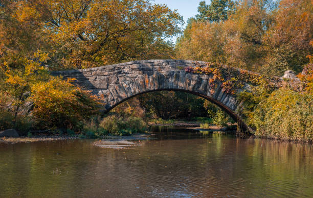 istock Gapstow bridge in Central Park in autumn 2178980825