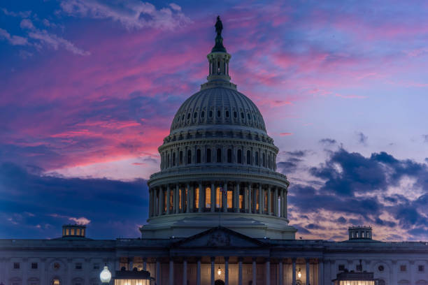 istock United States Capitol under a colorful sky at sunset 2178982023