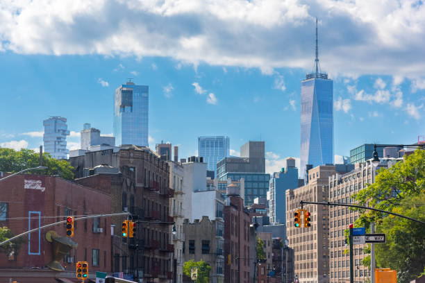 istock Greenwich village with some skyscrapers on the background 2178982756