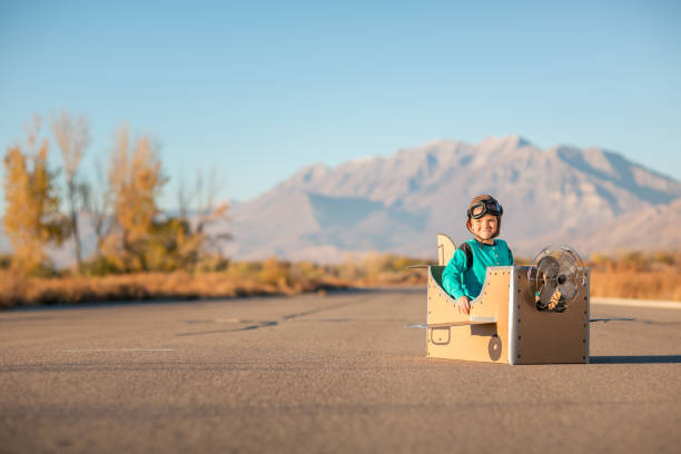 istock Young Boy Imagines Traveling 2178988302