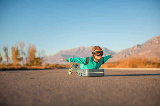 istock Young Boy Imagines Traveling 2178988400