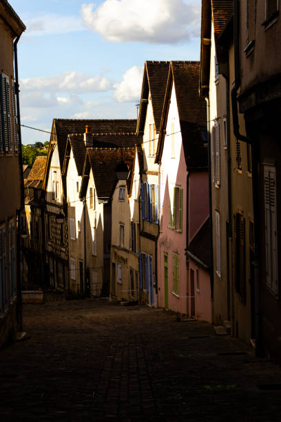 A truly evocative and particular small street in the center of France, in a small town south of Paris: Chartres.\nTypical French town in medieval style!