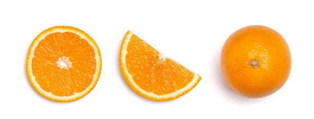 orange isolated citrus fruits on white background
