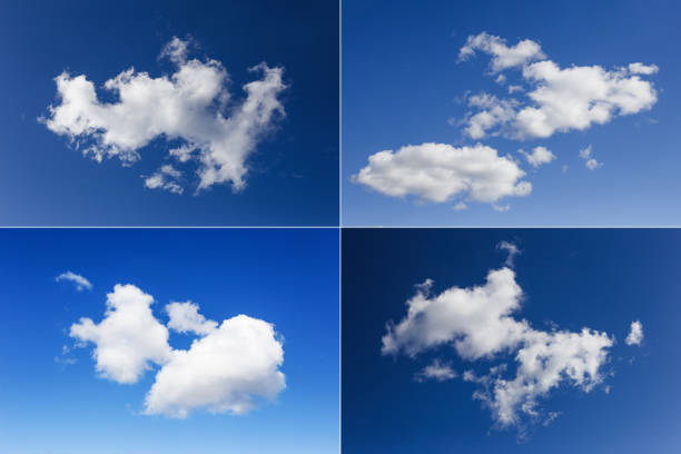 istock Collection of clouds. Blue sky background with soft clouds. Various shapes of cloud. 2179036121
