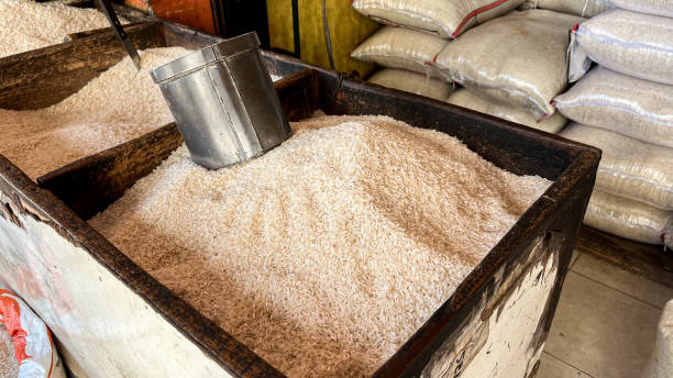 istock Rice in the asian market stall 2179051130