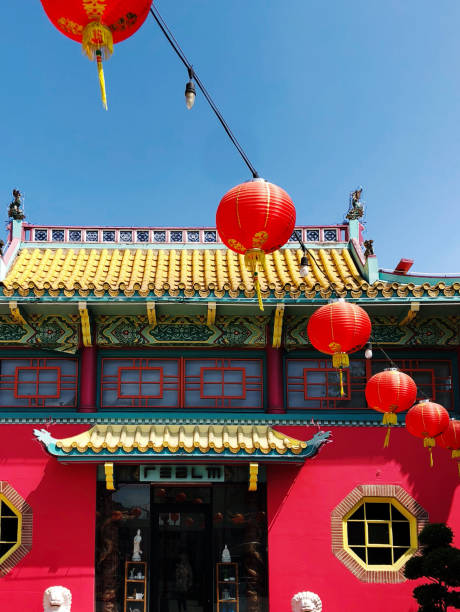 istock Red Building with Chinese Lanterns in Chinatown 2179052151